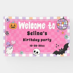 Halloween birthday party  banner