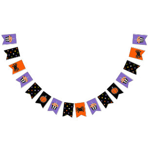 Halloween Birthday Party Bunting Flags