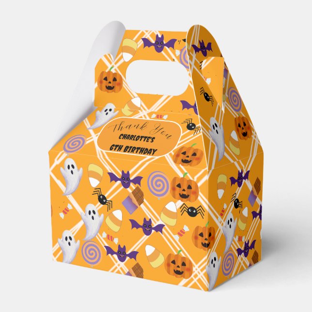 Halloween Birthday Party Favour Boxes (Front Side)