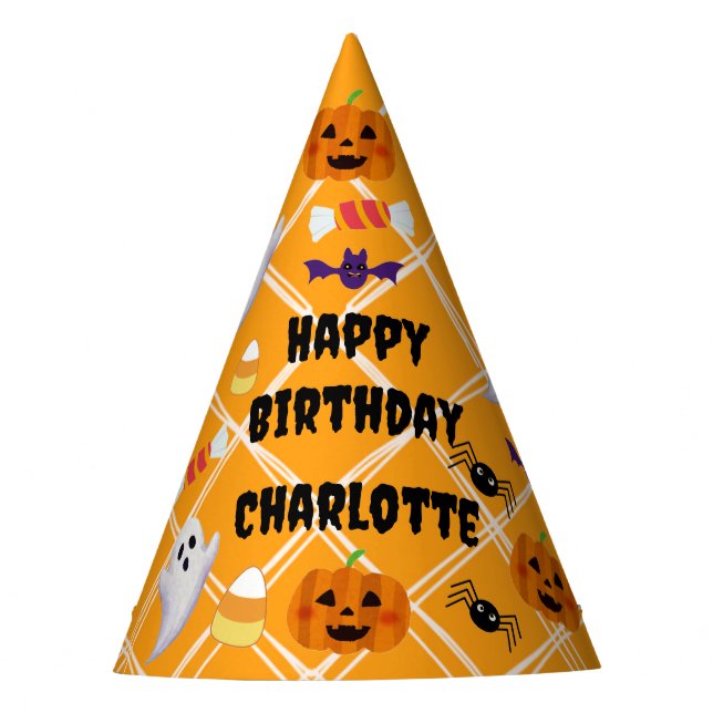 Halloween Birthday Party Hats (Front)