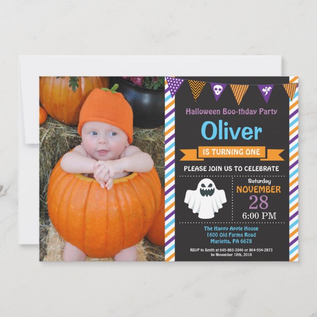 Halloween Birthday Party Invitation (Front)