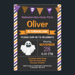 Halloween Birthday Party Invitation<br><div class="desc">Halloween Birthday Invitation. Halloween Birthday Invitation. 1st first birthday halloween party invite. 1st 2nd 3rd 4th 5th 6th 7th 8th 9th 10th 11th 12th 13th, Any Ages. Boy or Girl Bday Bash Invite. Chalkboard. Halloween Boo-thday Party. For further customization, please click the "Customize it" button and use our design tool...</div>