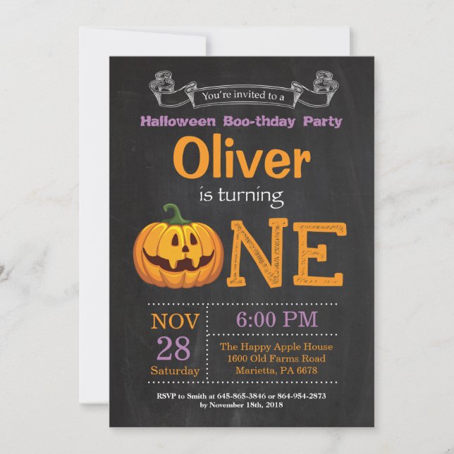 Halloween Birthday Party Invitation (Front)