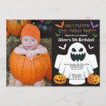 Halloween Birthday Party Invitation<br><div class="desc">Halloween Birthday Invitation with custom photo. Halloween Birthday Invitation. Halloween party invite. Boy or Girl Bday Bash Invite. 1st 2nd 3rd 4th 5th 6th 7th 8th 9th 10th 11th 12th 13th 14th 15th, Any Ages. Chalkboard. Halloween Boo-thday Party. For further customization, please click the "Customize it" button and use our...</div>