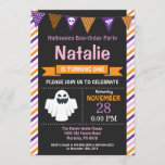 Halloween Birthday Party Invitation<br><div class="desc">Halloween Birthday Invitation. Halloween Birthday Invitation. 1st first birthday halloween party invite. 1st 2nd 3rd 4th 5th 6th 7th 8th 9th 10th 11th 12th 13th, Any Ages. Boy or Girl Bday Bash Invite. Chalkboard. Halloween Boo-thday Party. For further customization, please click the "Customize it" button and use our design tool...</div>