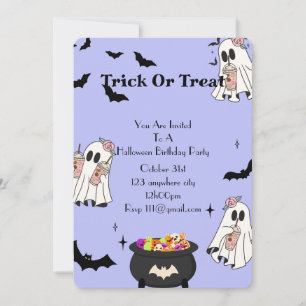 halloween birthday party  invitation