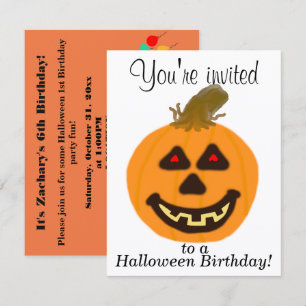 Halloween Birthday Party Invitations CUSTOMIZE