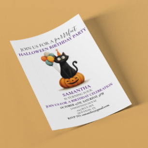 Halloween Birthday Party Kids Black Cat 