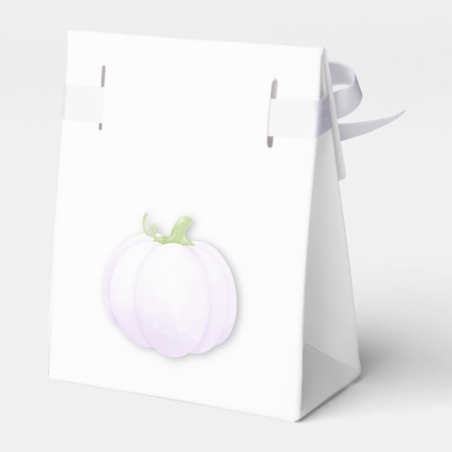 Halloween Birthday Party | Minimal Pumpkin Design  Favor Box (Back Side)