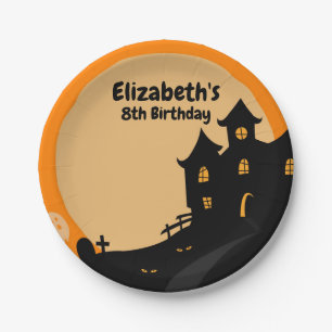Halloween Birthday Party Paper Plate