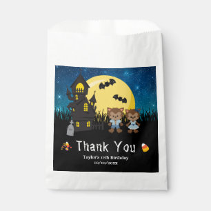 Halloween Birthday Party Werewolf Blue Favour Bag