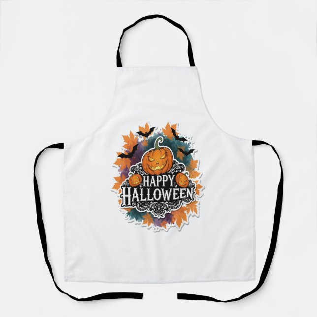 Halloween Birthday Squad Creepy Clown Ghost Zombie Apron (Front)
