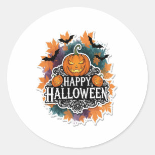 Halloween Birthday Squad Creepy Clown Ghost Zombie Classic Round Sticker