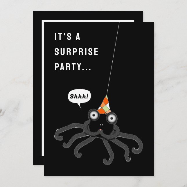 Halloween Birthday Surprise Party Invitation (Front/Back)
