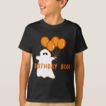 Halloween Birthday T-shirts and Gifts<br><div class="desc">Cute little ghost holds orange balloons and wishes a happy birthday to the October 31 birthday guy or gal. Spooky for Halloween birthdays! Fully customizable too, in case you want to add your own text, change background colours, or move elements around. Make it yours, make it unique, make it scary!!...</div>