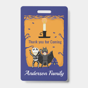 Halloween Birthday Thank you Badge