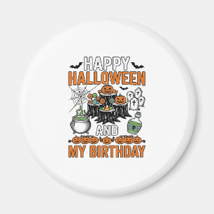 Halloween Birthday Vintage Pumpkin Party Design_1 Magnet