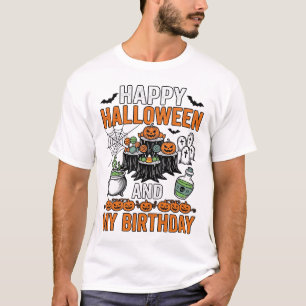 Halloween Birthday Vintage Pumpkin Party Design_1 T-Shirt