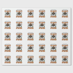 Halloween Birthday Vintage Pumpkin Party Design_1 Wrapping Paper