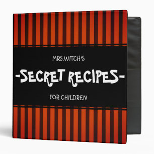 Halloween Black and Orange striped Binder