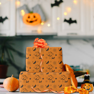 Halloween Black and Orange Wrapping Paper