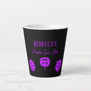 Halloween Black and Purple Pumpkin Spice Latte Mug