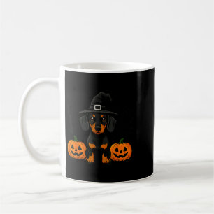 Halloween Black And Tan Dachshund Witch Spooky Coffee Mug