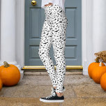 Halloween Black and White Bats Leggings<br><div class="desc">Black bat pattern; Customize to change the white to any colour.</div>