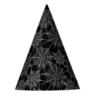 Halloween Black and White Cobweb Party Hat