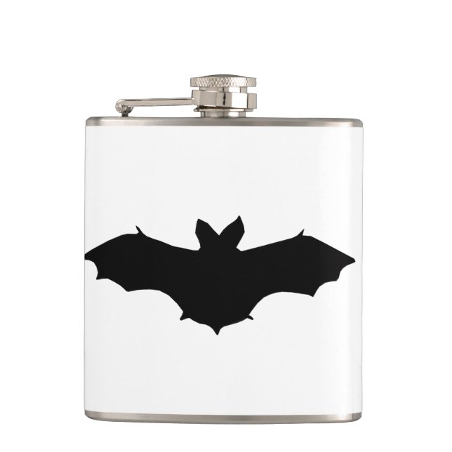 Halloween Black Bat Flask (Front)