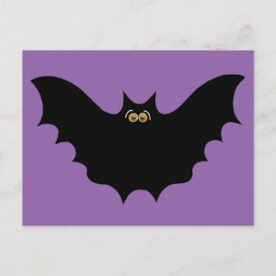 Halloween Black Bat Postcard