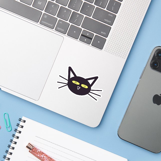 Halloween Black Cat  (Laptop w/ iPhone)