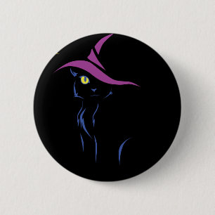 Halloween Black Cat 2 Inch Round Button