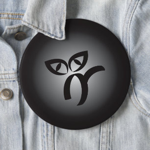 Halloween Black Cat 6 Inch Round Button
