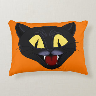 Halloween Black Cat Accent Pillow