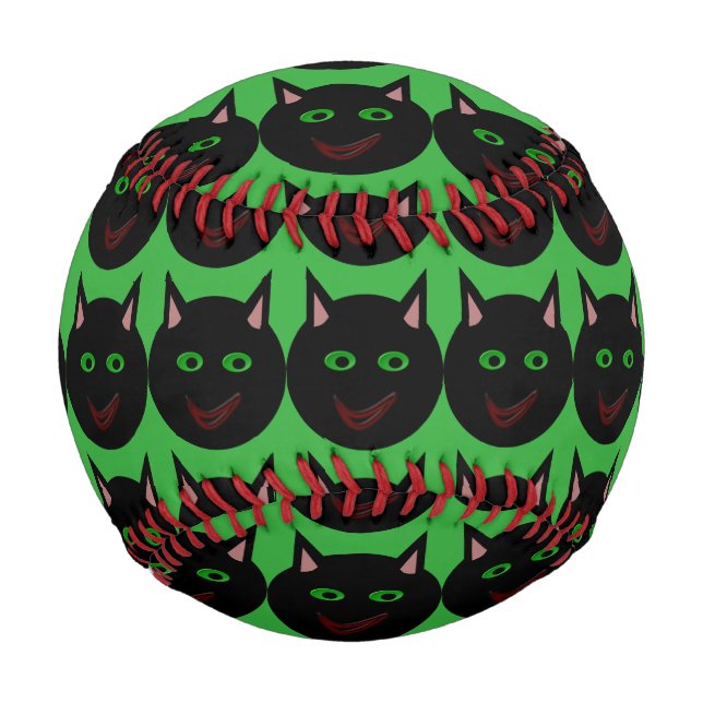 Halloween Black Cat Baseball (Front)