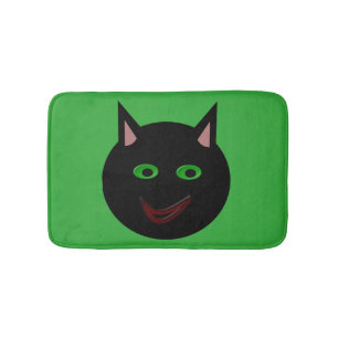 Halloween Black Cat Bath Mat
