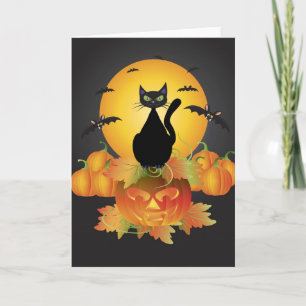 Halloween Black Cat Card
