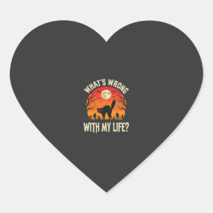 Halloween Black Cat Cemetery Horror Graphic Heart Sticker