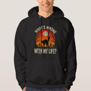 Halloween Black Cat Cemetery Horror Graphic Hoodie