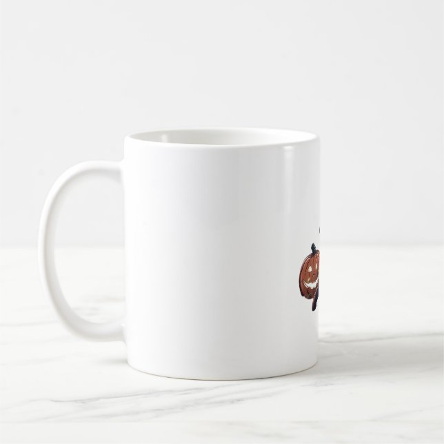 Halloween black cat Classic T-Shirt Coffee Mug (Left)