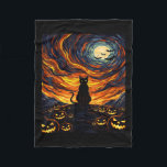 Halloween Black Cat Costume Van Gogh Starry Night  Fleece Blanket<br><div class="desc">Halloween Black Cat Costume Van Gogh Starry Night Men Women</div>