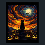 Halloween Black Cat Costume Van Gogh Starry Night  Poster<br><div class="desc">Halloween Black Cat Costume Van Gogh Starry Night Men Women</div>