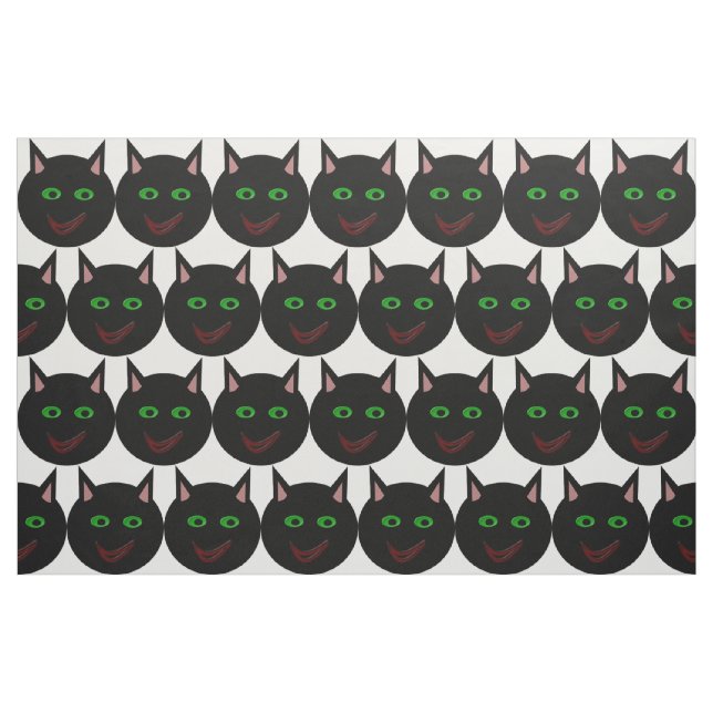 Halloween Black Cat Craft Fabric (Fat Quarter)