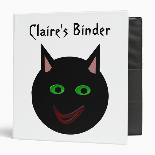 Halloween Black Cat Custom Binder (Front/Inside)
