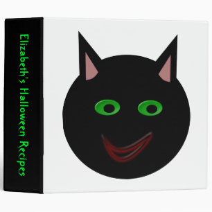 Halloween Black Cat Custom Recipe Binder