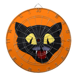 Halloween Black Cat  Dartboard