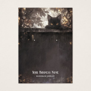 Halloween Black Cat Earring Display Card