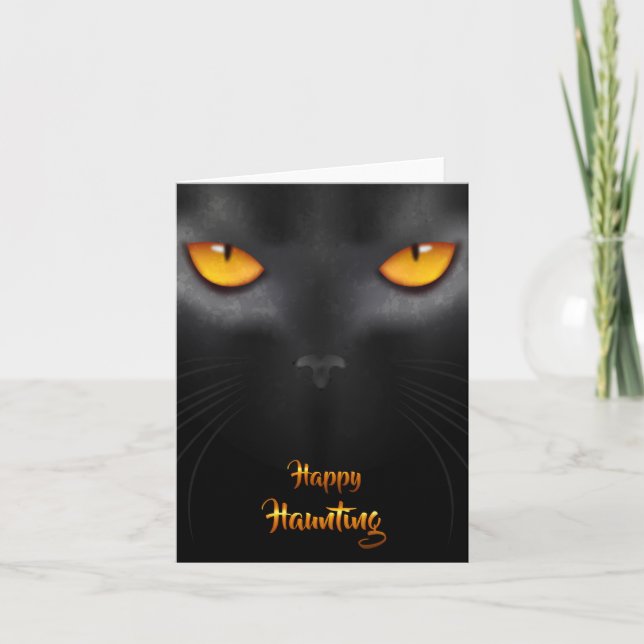 Halloween - Black Cat EYES Card (Front)