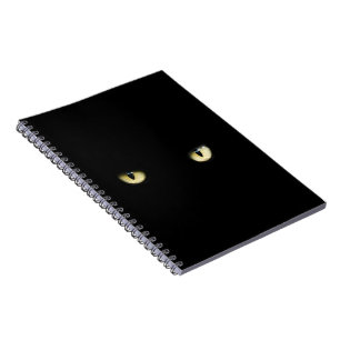 Halloween Black Cat Eyes Notebook